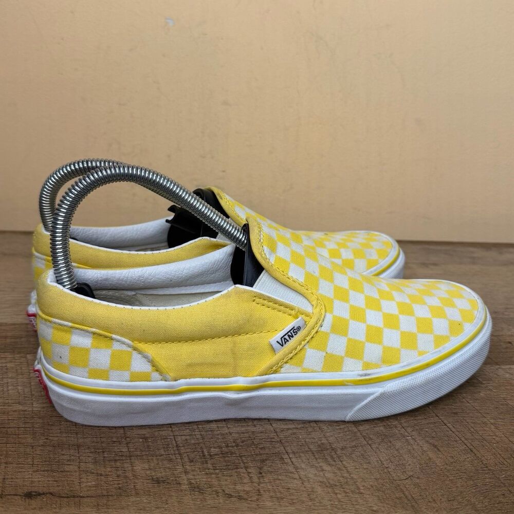 Van yellow checkerboard junior youth shoes size 6
